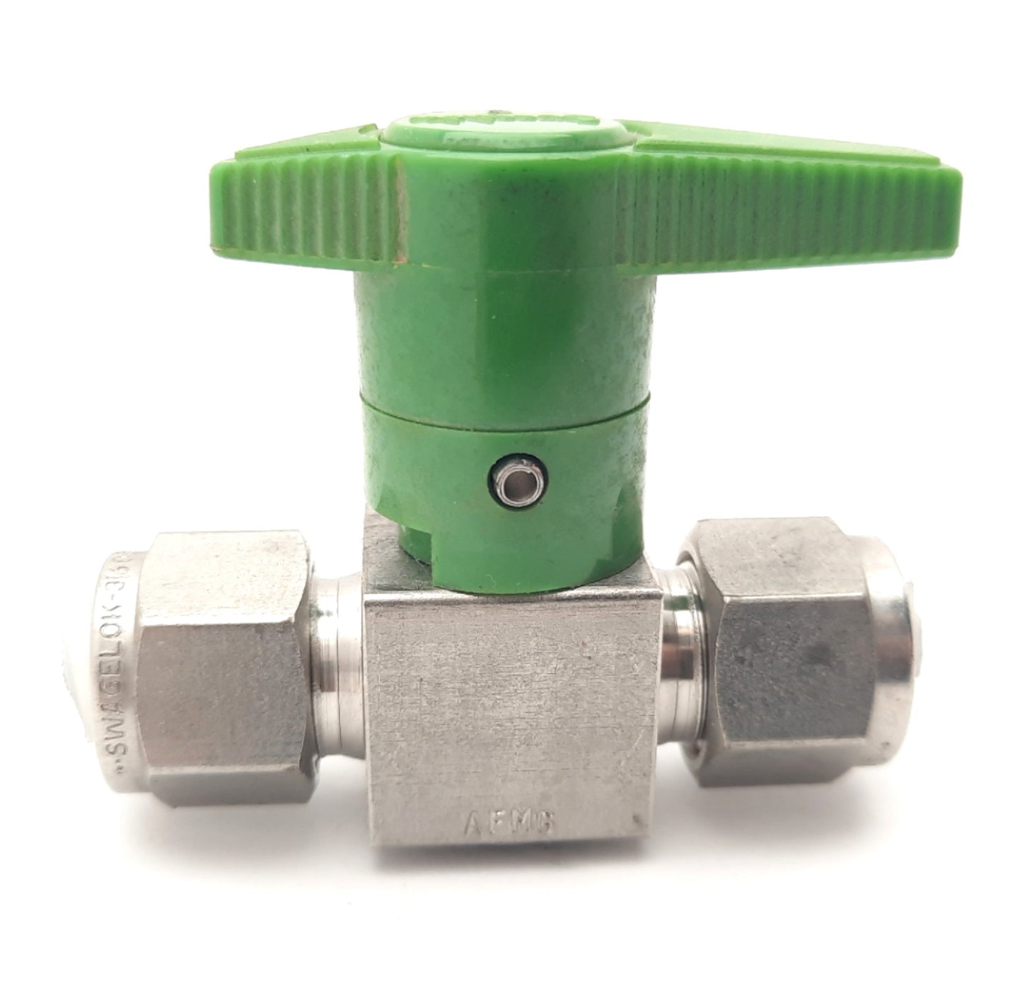 Used Swagelok SS-6P4T-PM Stainless Steel Quarter-Turn Instrument Plug Valve 3/8" Tube