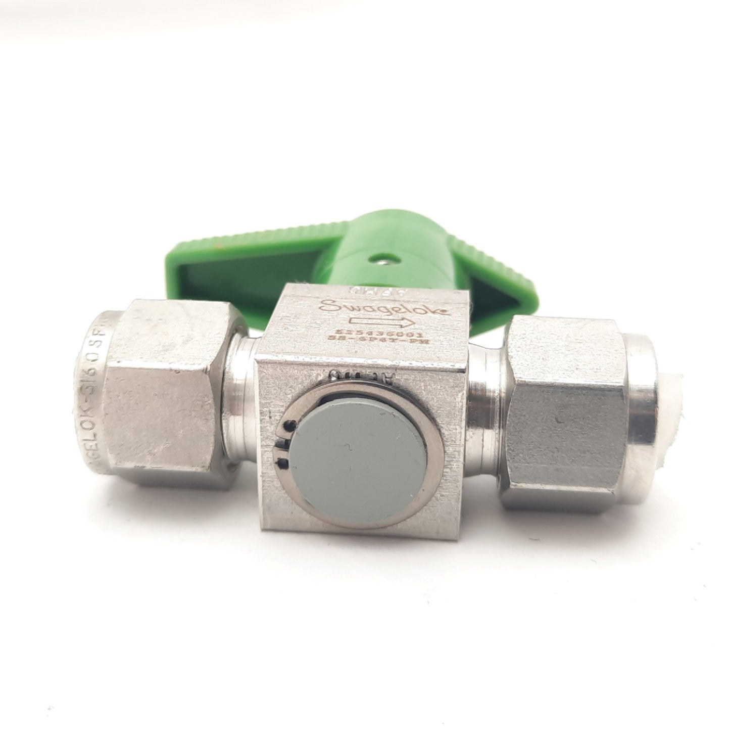 Used Swagelok SS-6P4T-PM Stainless Steel Quarter-Turn Instrument Plug Valve 3/8" Tube