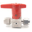 Used Swagelok SS-4P4V-PM-RD Stainless Steel Quarter Turn Instrument Plug Valve 1/4"