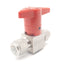 Used Swagelok SS-4P4V-PM-RD Stainless Steel Quarter Turn Instrument Plug Valve 1/4"
