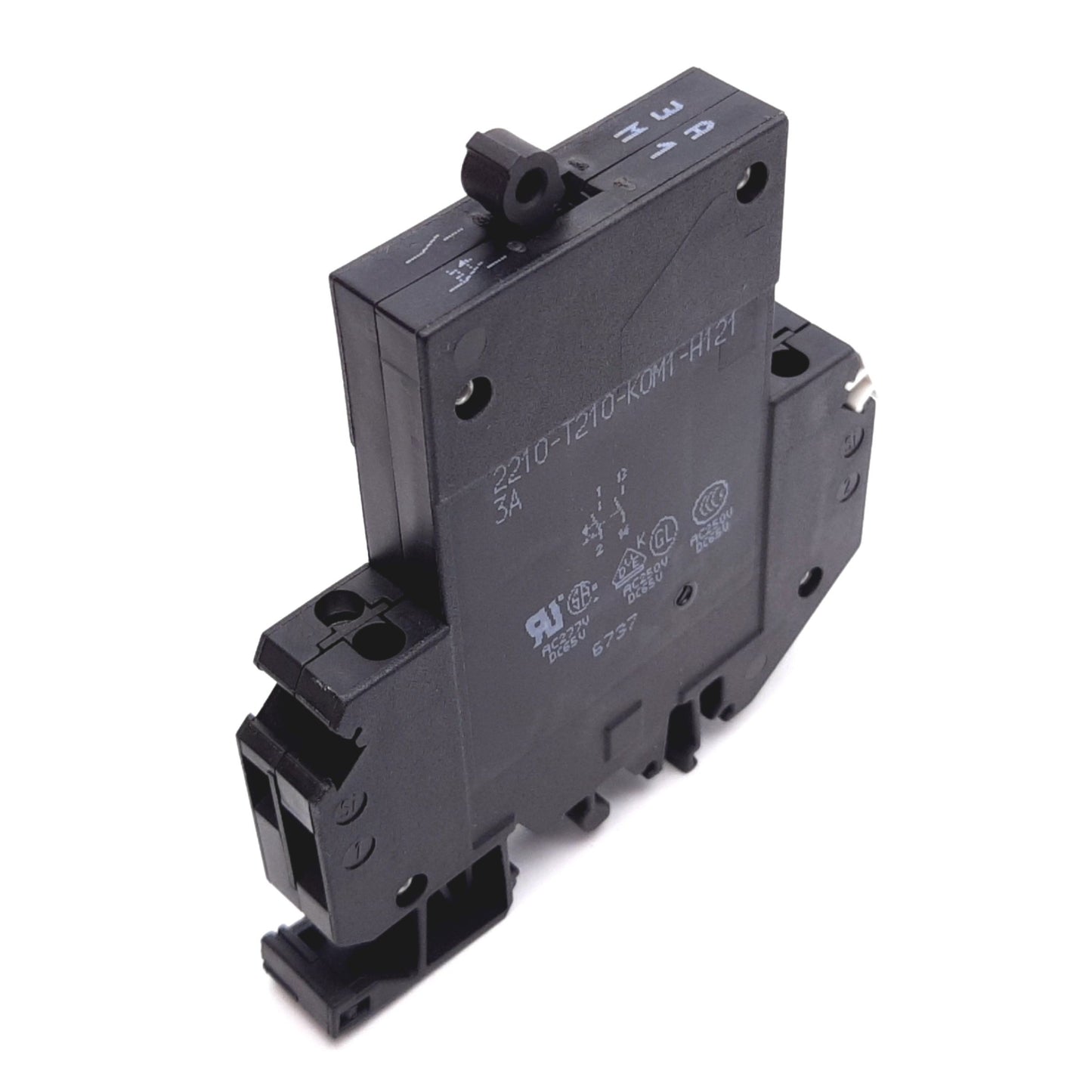 Used ETA 2210-T210-K0M1-H121-3A Thermal-Magnetic Circuit Breaker, 1-Pole, 3A 277VAC