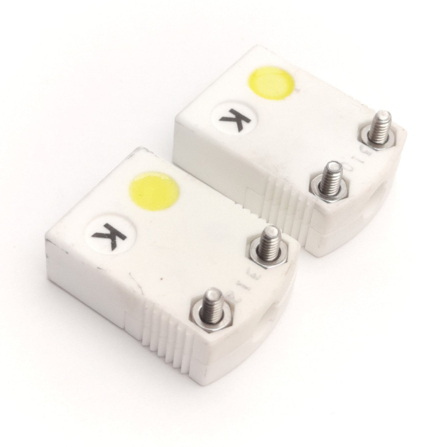 Used Lot of 2 Omega Engineering SHX-K-F Mini High Temp Ceramic Connectors, Type K