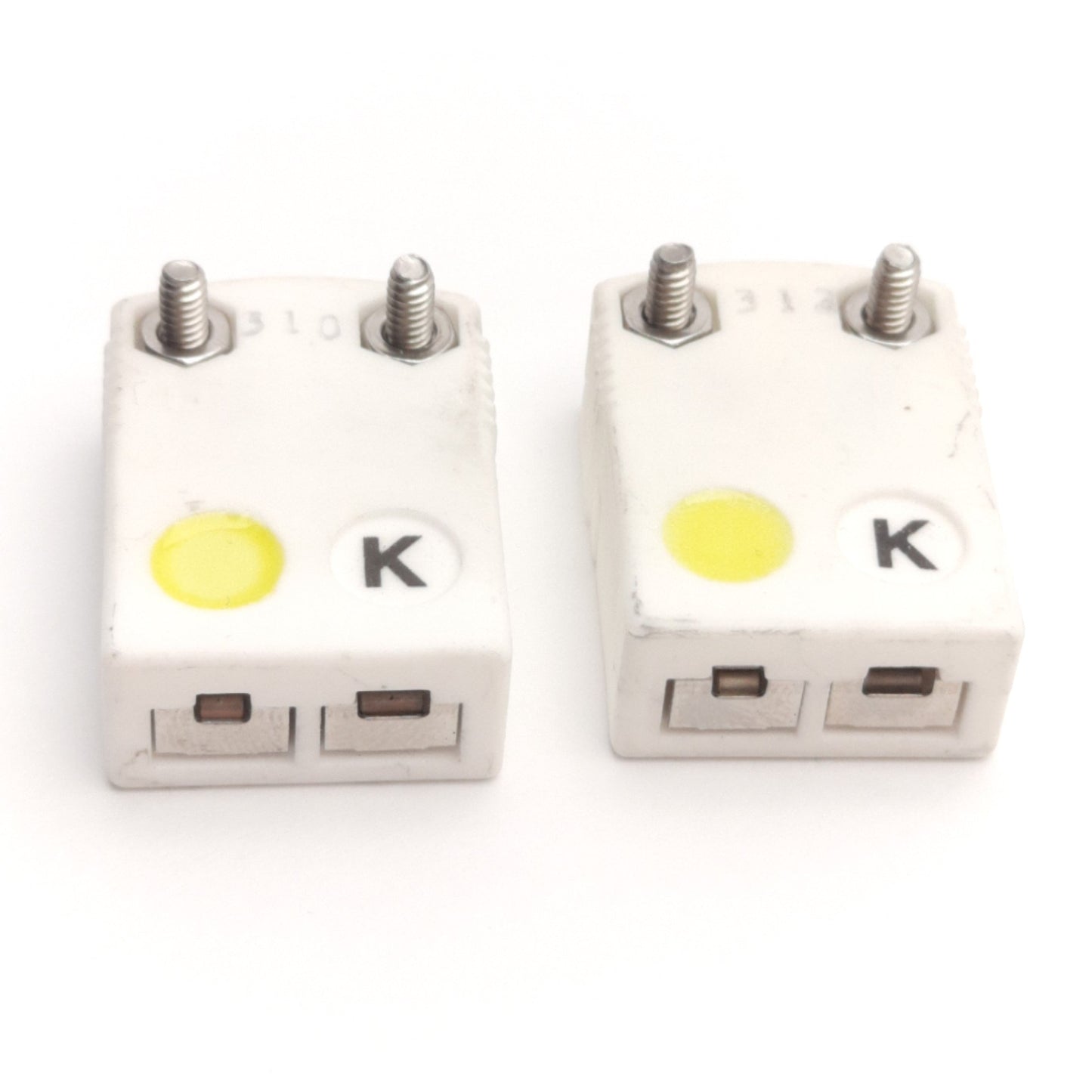 Used Lot of 2 Omega Engineering SHX-K-F Mini High Temp Ceramic Connectors, Type K