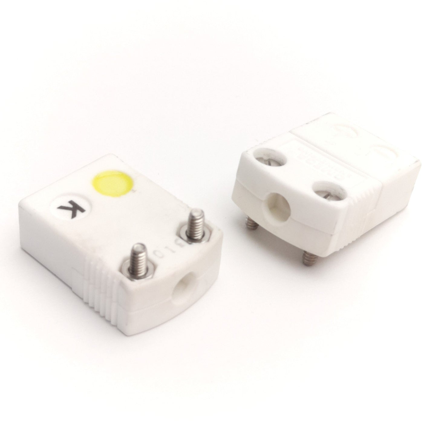 Used Lot of 2 Omega Engineering SHX-K-F Mini High Temp Ceramic Connectors, Type K