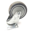 Used Lot of 4 Rubber Swivel Casters Diam. 100mm, Thickness 31mm, Overall Height 134mm