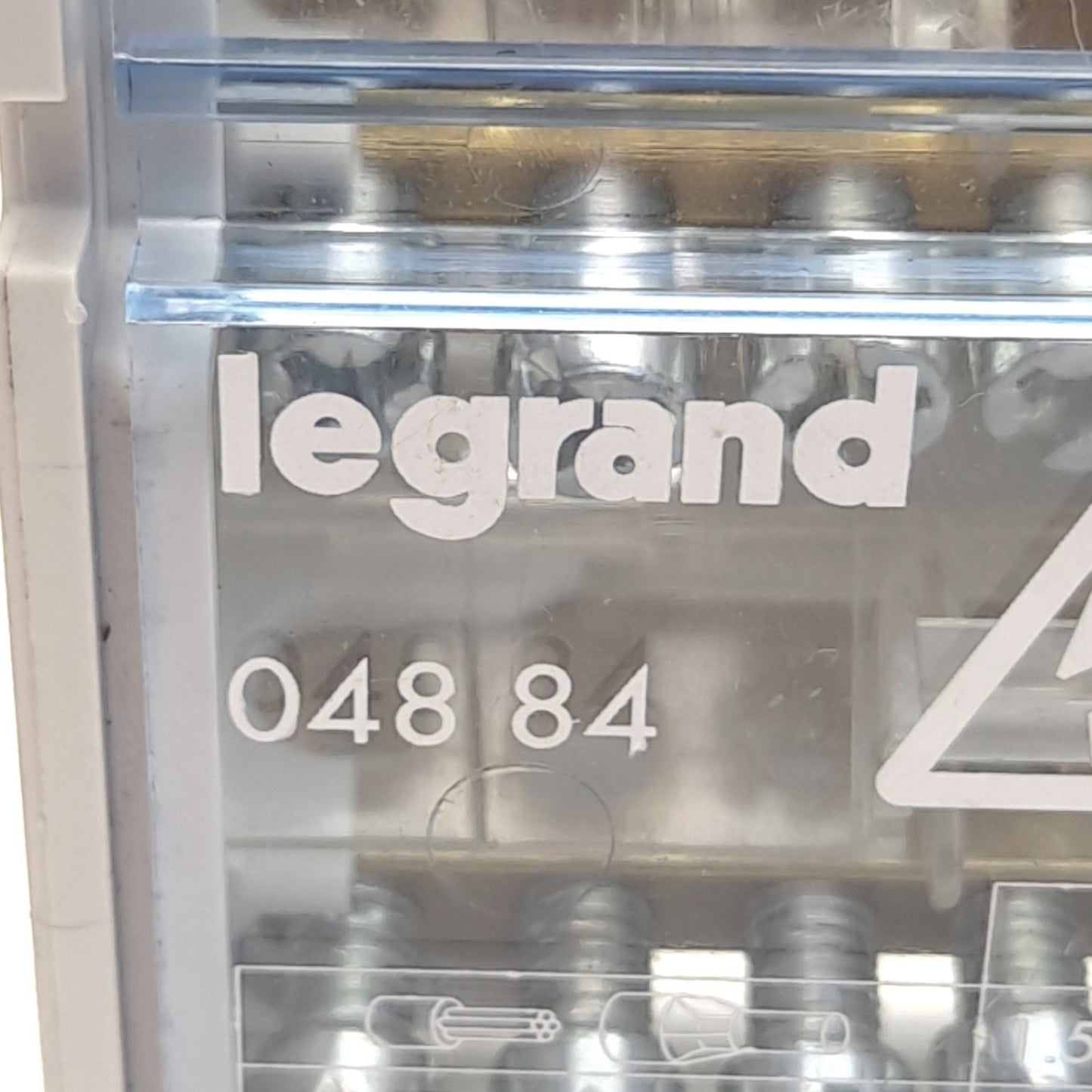 Used Legrand 048 84 Modular Distribution Block 4-Pole, 100A, 4 Bars, Rail/Screw Mount
