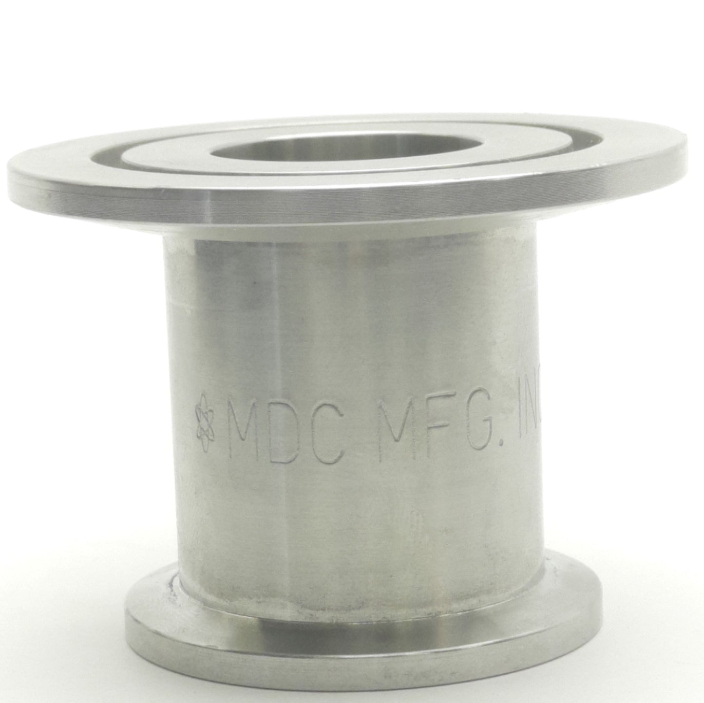 Used MDC Precision KF-25 Vacuum to Sanitary Tri-Clamp Fitting, 1" Ladish