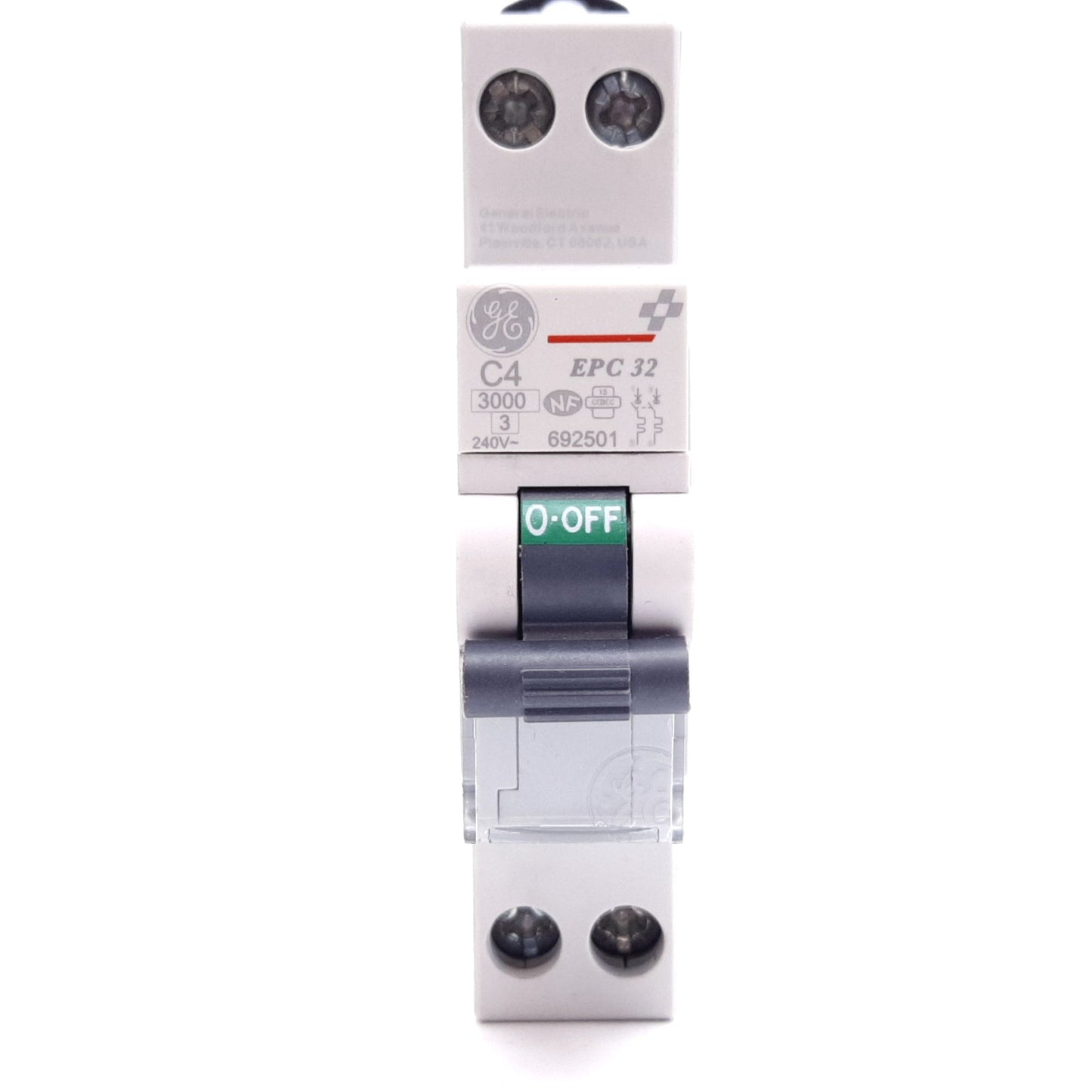 Used General Electric EPC 32 C4 Circuit Breaker, 2-Pole, C-Curve, Rating: 4A 240VAC