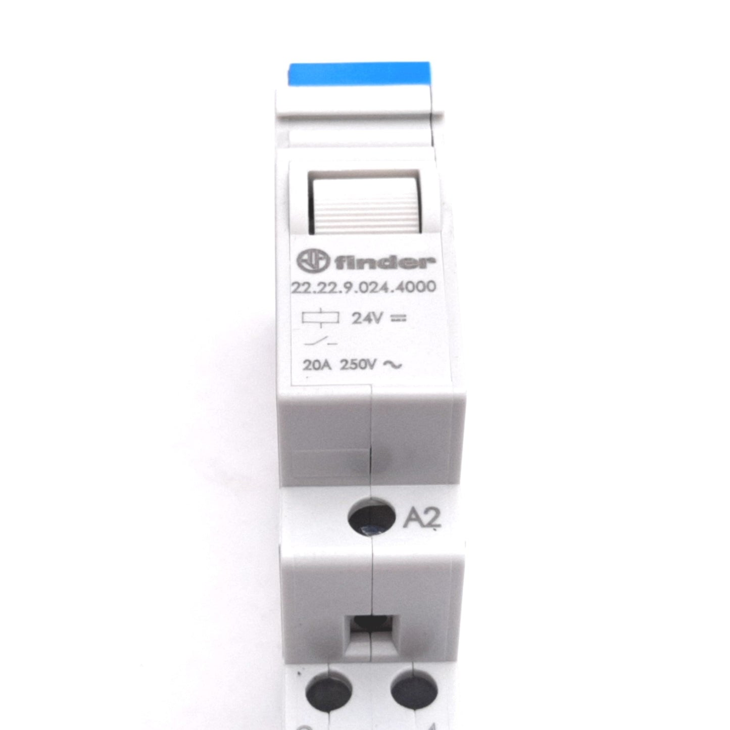 Used Finder 22.22.9.024.4000 Relay, DPST-NO, Coil: 24VDC, Contact Rating: 20A 250VAC