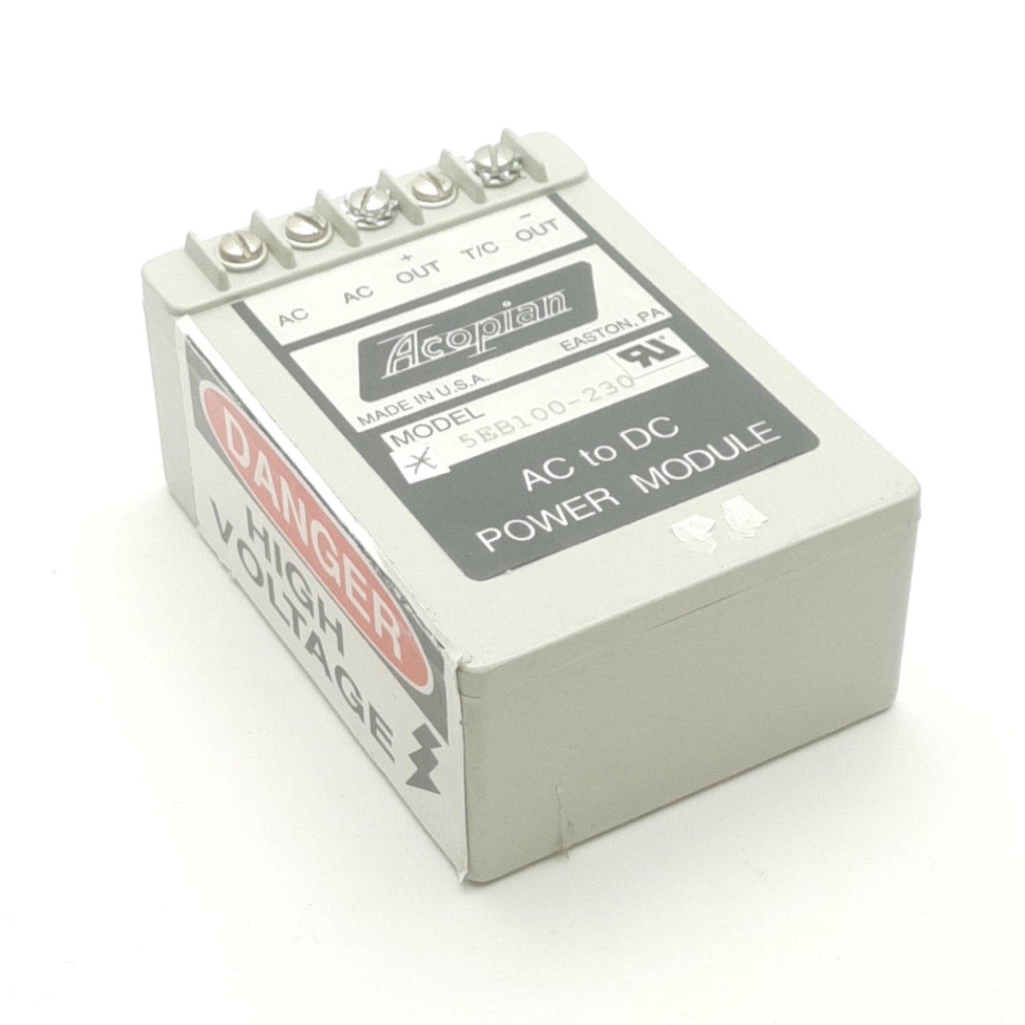 Used Acopian 5EB100-230 AC to DC Power Supply, 1 A, 250 VAC, Chassis Mount