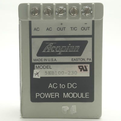Used Acopian 5EB100-230 AC to DC Power Supply, 1 A, 250 VAC, Chassis Mount