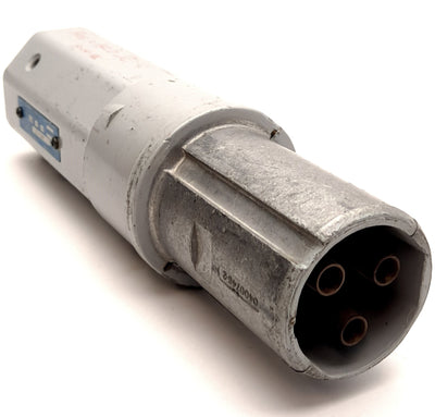 Used Arklite APJ10387-M72 Heavy Duty Plug, 100A, 250VDC/600VAC, 2-Wire 3-Pole, Nema 4