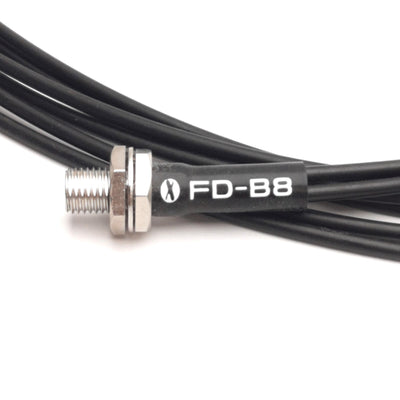 Used Automation Sensors FD-B8 Diffuse Fiber Optic Cable, M6 Barrel, 2m Length