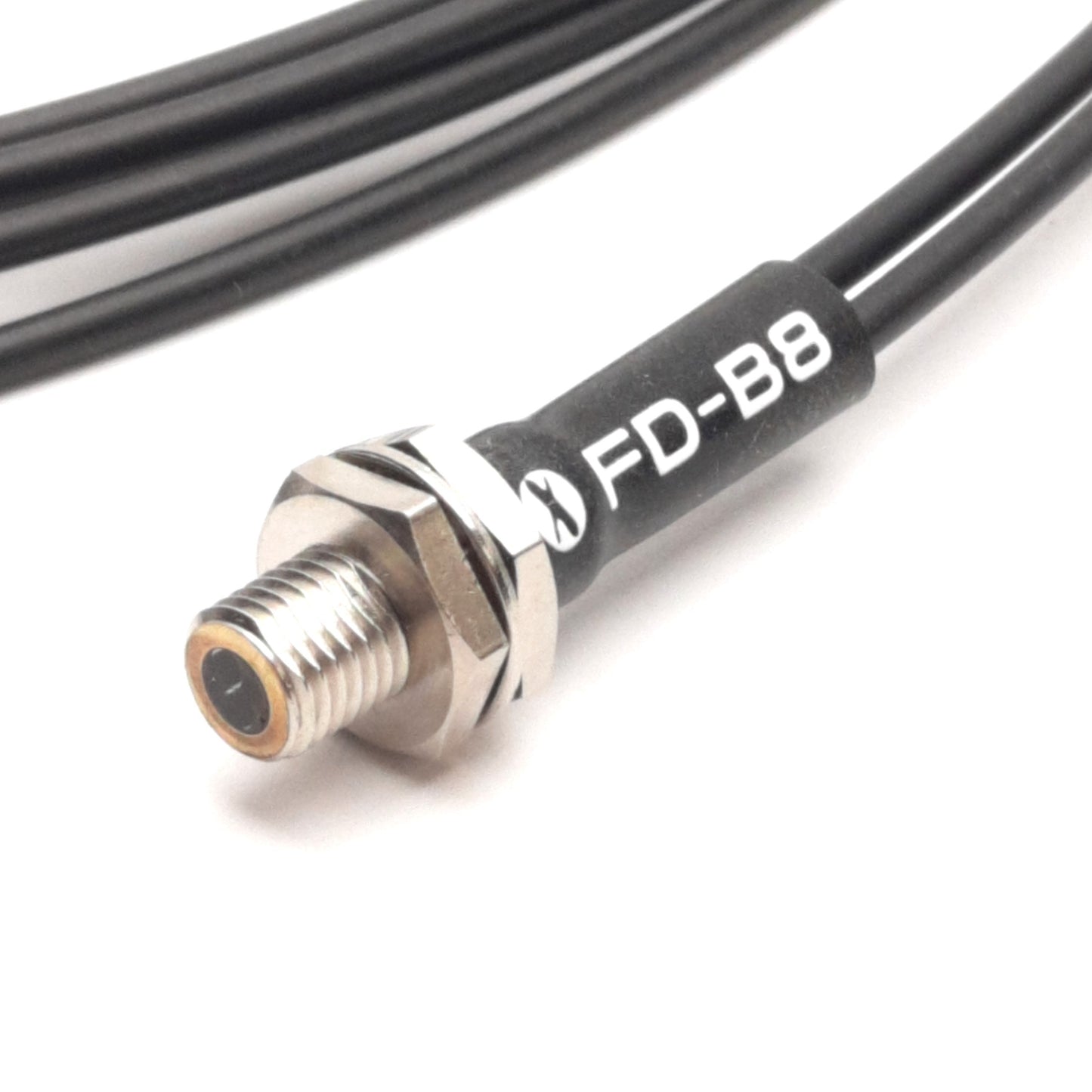 Used Automation Sensors FD-B8 Diffuse Fiber Optic Cable, M6 Barrel, 2m Length
