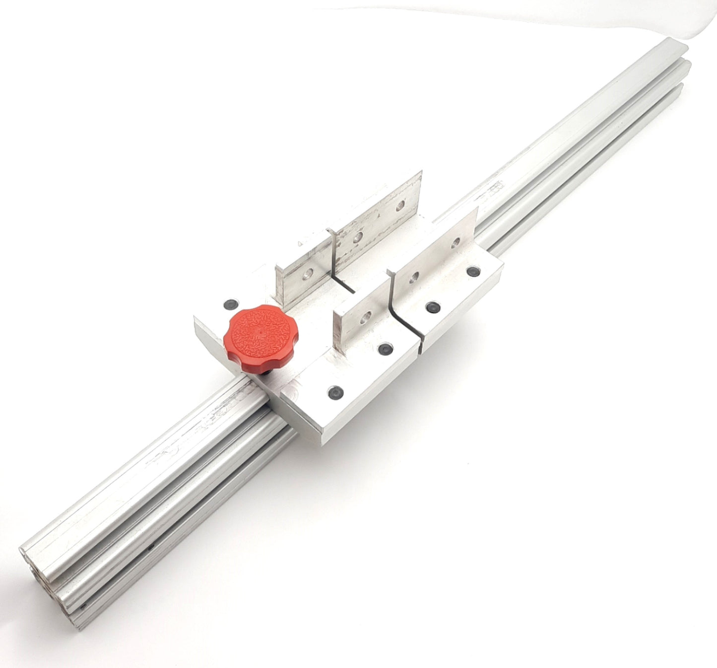 Used 80/20 1515-Lite 15 Series Aluminum Bar W/Clamp and Actuator 24"L x 1.5"W x 2"H