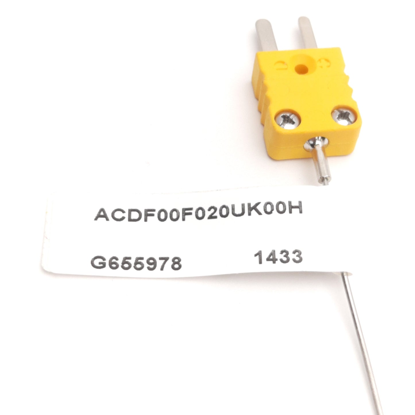 New – Open box Watlow ACDF00F020UK00H Thermocouple, Type K, 0.04" x 2" Sheath, Mini Plug