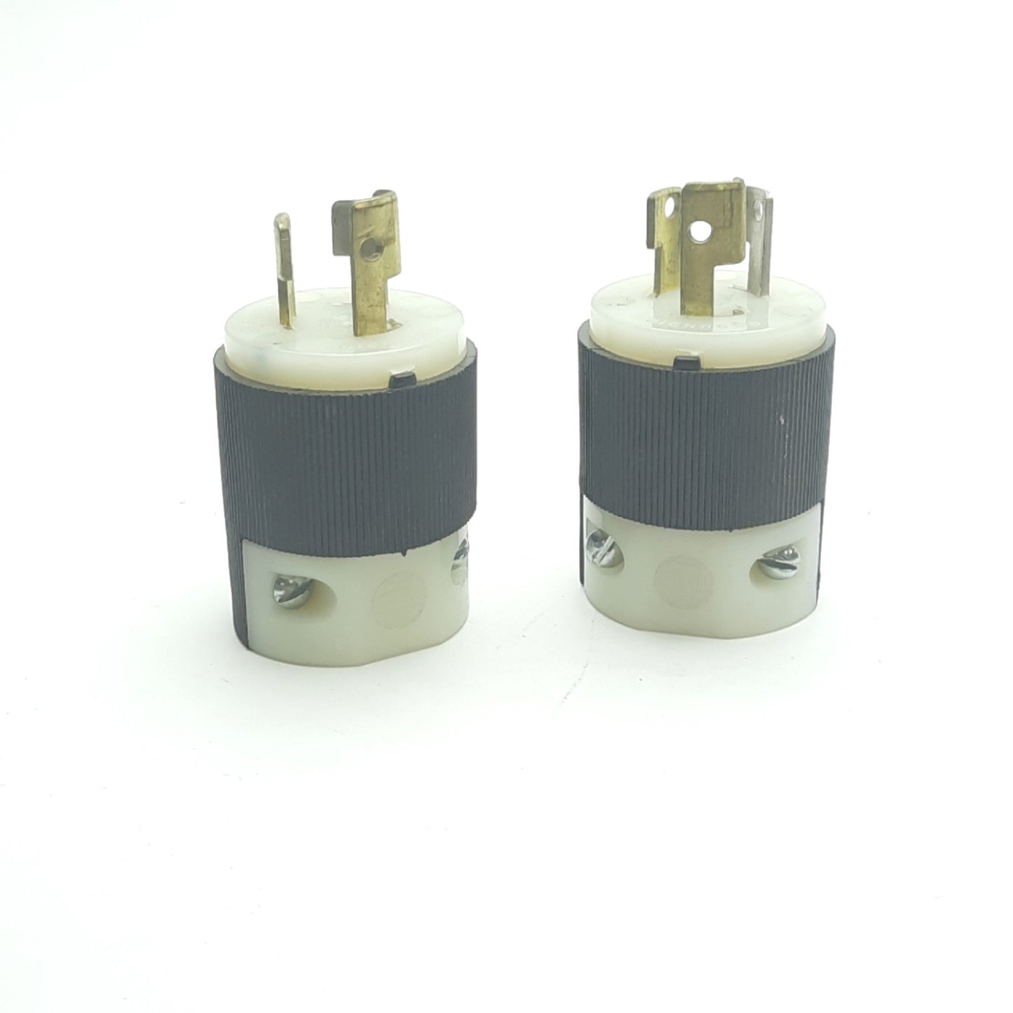 Used Lot of 2 Hubbell HBL4770C Twist-Lock Plug, 2-Pole, 3-Wire Ground, 15 A, 277 VAC