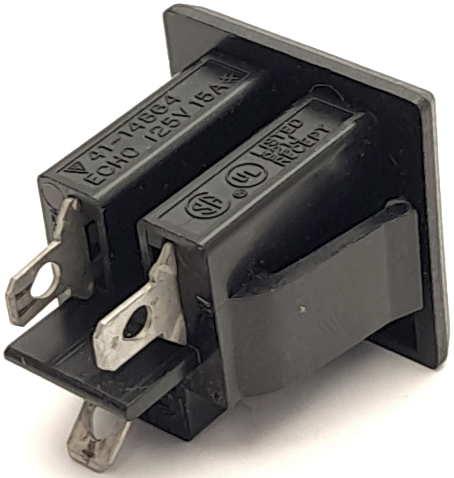 Used Lot of 15 EDK AC-G07FB18 AC Outlet Sockets, 125VAC 15A, 27 x 27 x 32.5mm, 3-Pole