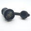 Used Hubbell HBL2321SW Twist-Lock Plug w/Watertight Shroud, 2-Pole 3-Wire, 20A 250VAC