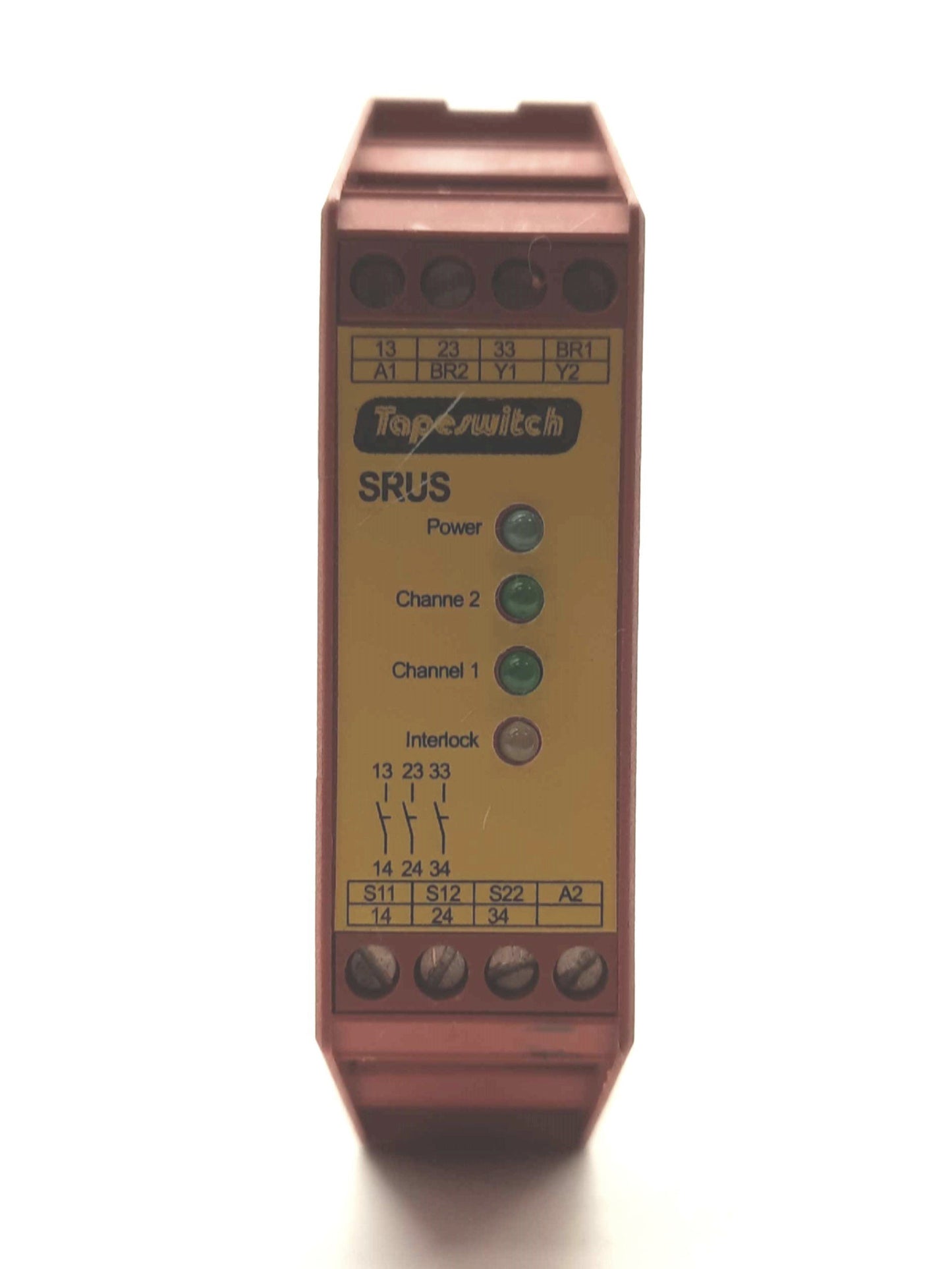 Used Tapeswitch 920005 SRUS Safety Relay, 2-Channel, 3-Pole NO 250VAC 6A, 24VDC