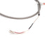 Used Tempco TCP20001 Thermocouple, Type J, 1/5" x 3/8" Probe, 5Ft Armored Leads