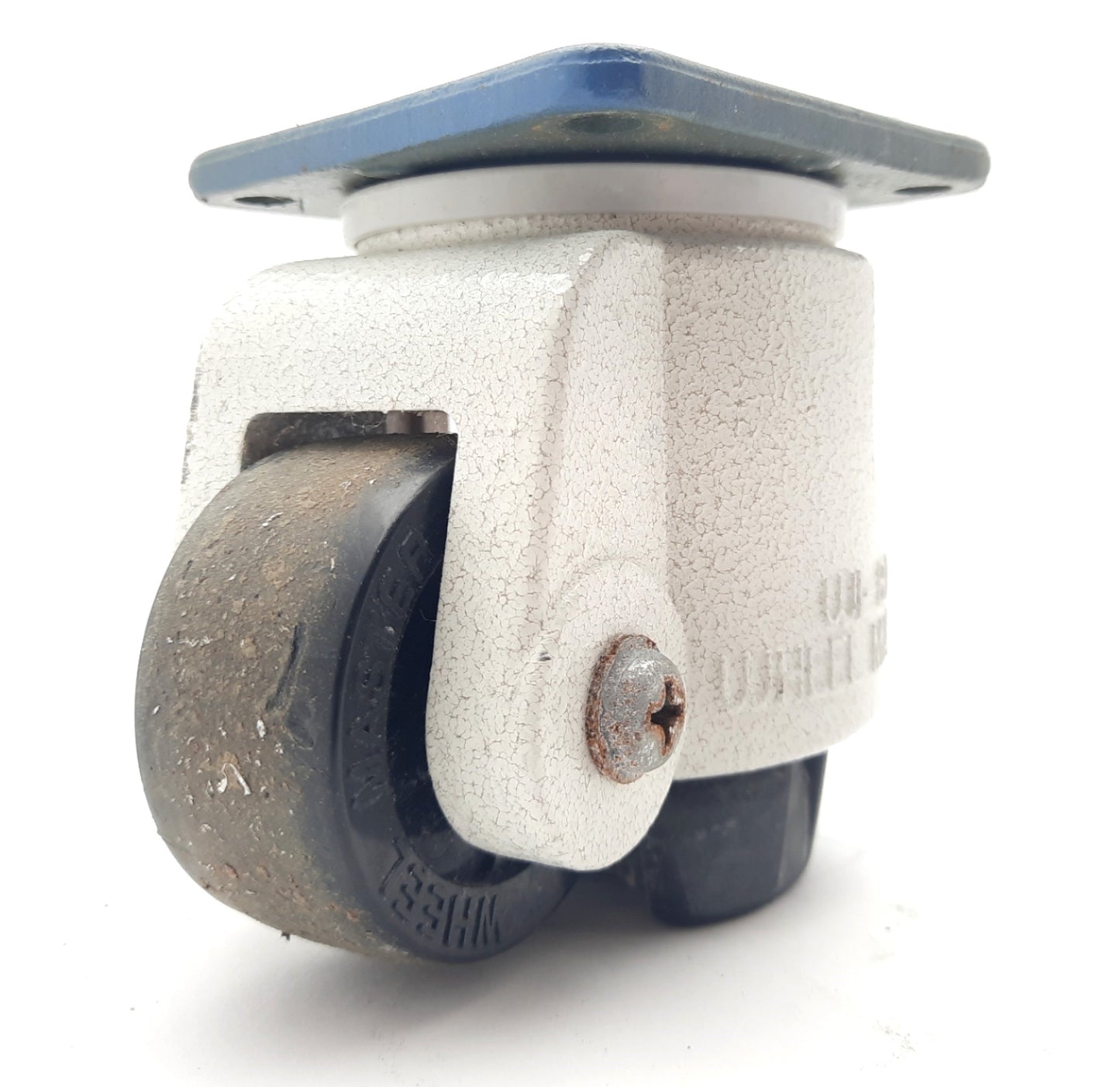 Used Lot of 4 Wheel Master WI-80 Plate Mount Leveling Swivel Caster 500kg, 2.48" Dia