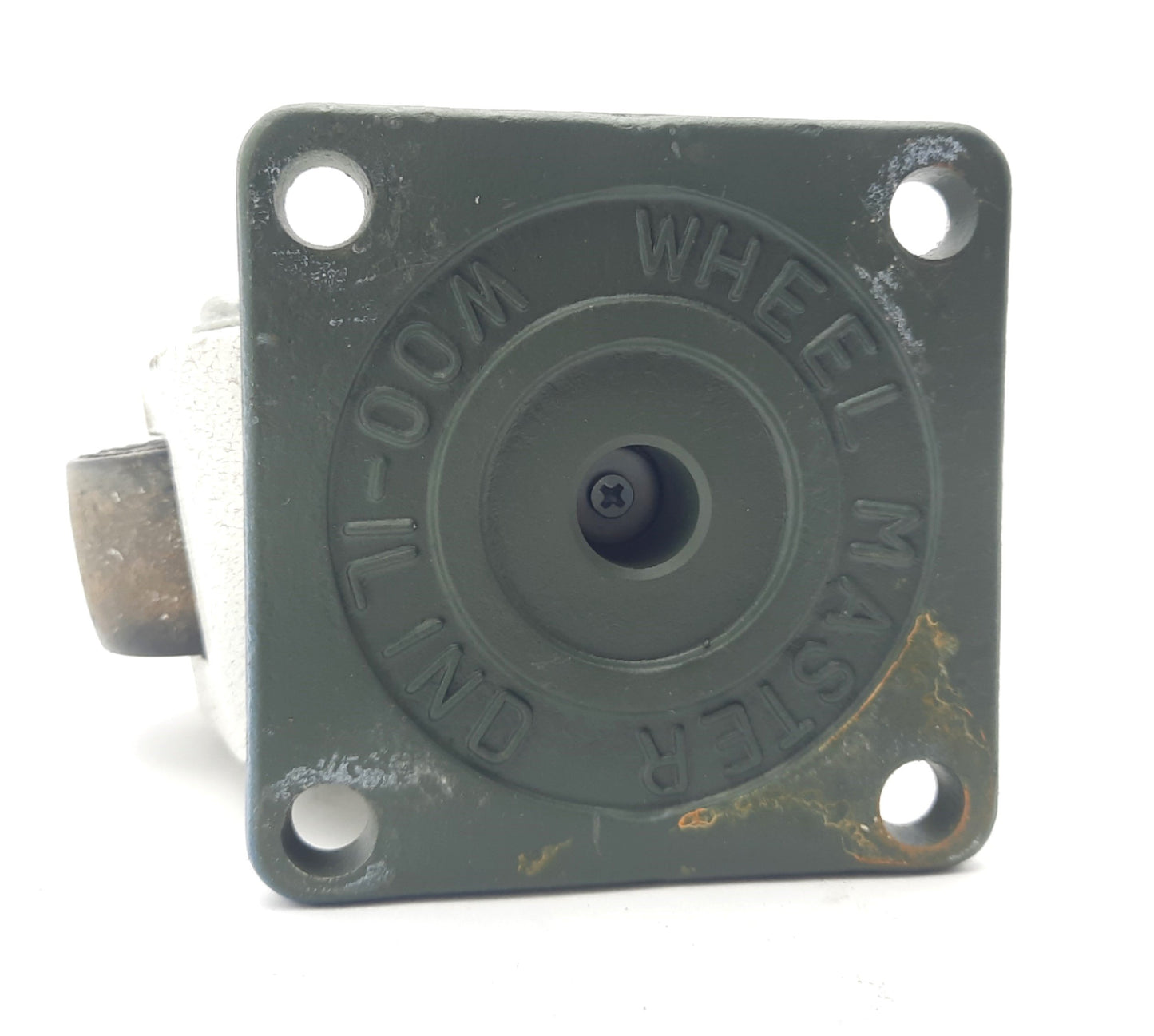 Used Lot of 4 Wheel Master WI-80 Plate Mount Leveling Swivel Caster 500kg, 2.48" Dia