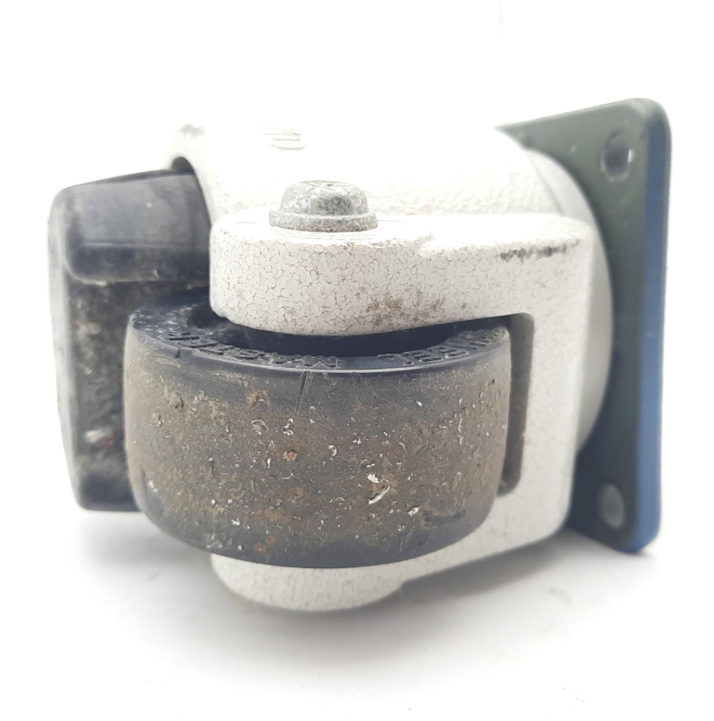 Used Lot of 4 Wheel Master WI-80 Plate Mount Leveling Swivel Caster 500kg, 2.48" Dia