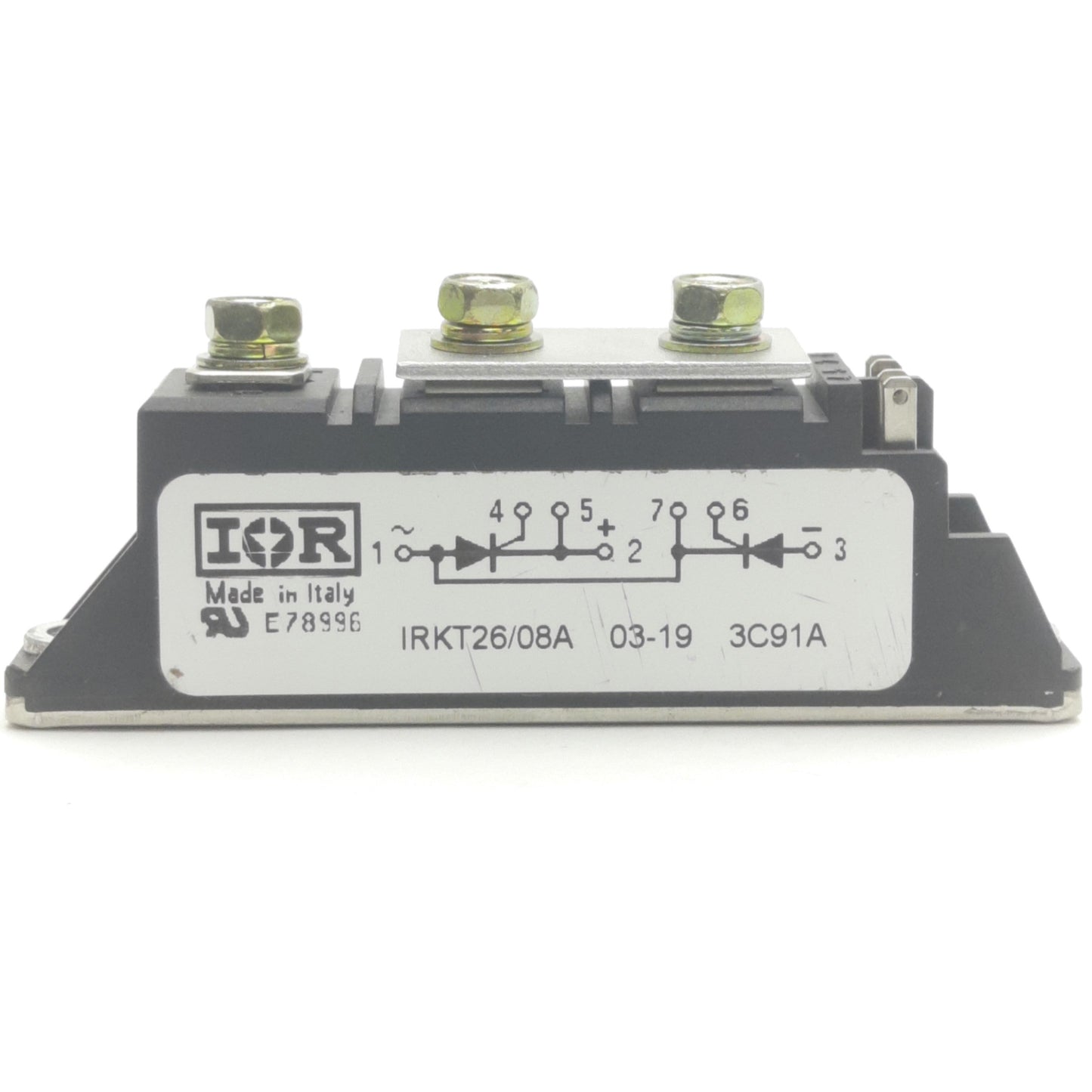 Used Vishay IRKT26/08A SCR Module, 800VAC, 27A, SMD/SMT, 200mA Hold, 2.5V Trigger