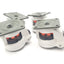 Used Lot of 4 Foot Master GD-80F Swivel Leveling Caster ø63mm, 90mm Plate, 550Kg