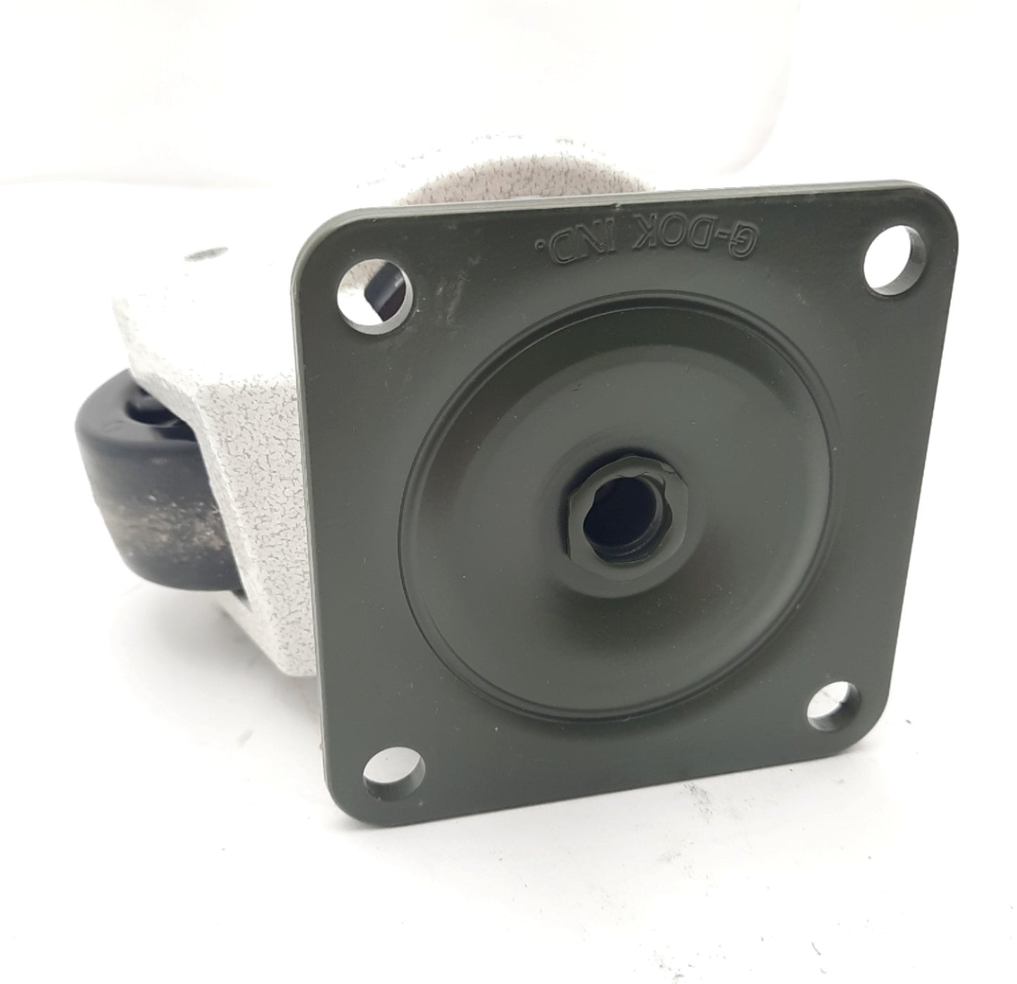 Used Lot of 4 Foot Master GD-80F Swivel Leveling Caster ø63mm, 90mm Plate, 550Kg