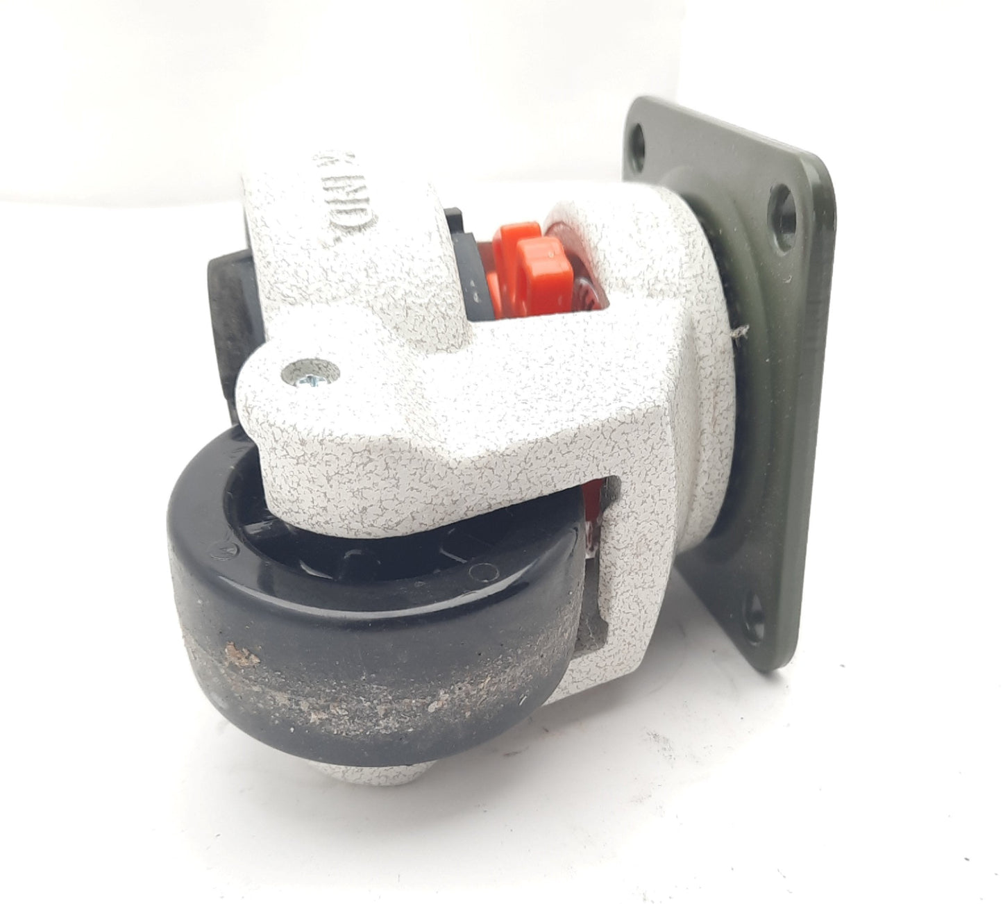 Used Lot of 4 Foot Master GD-80F Swivel Leveling Caster ø63mm, 90mm Plate, 550Kg