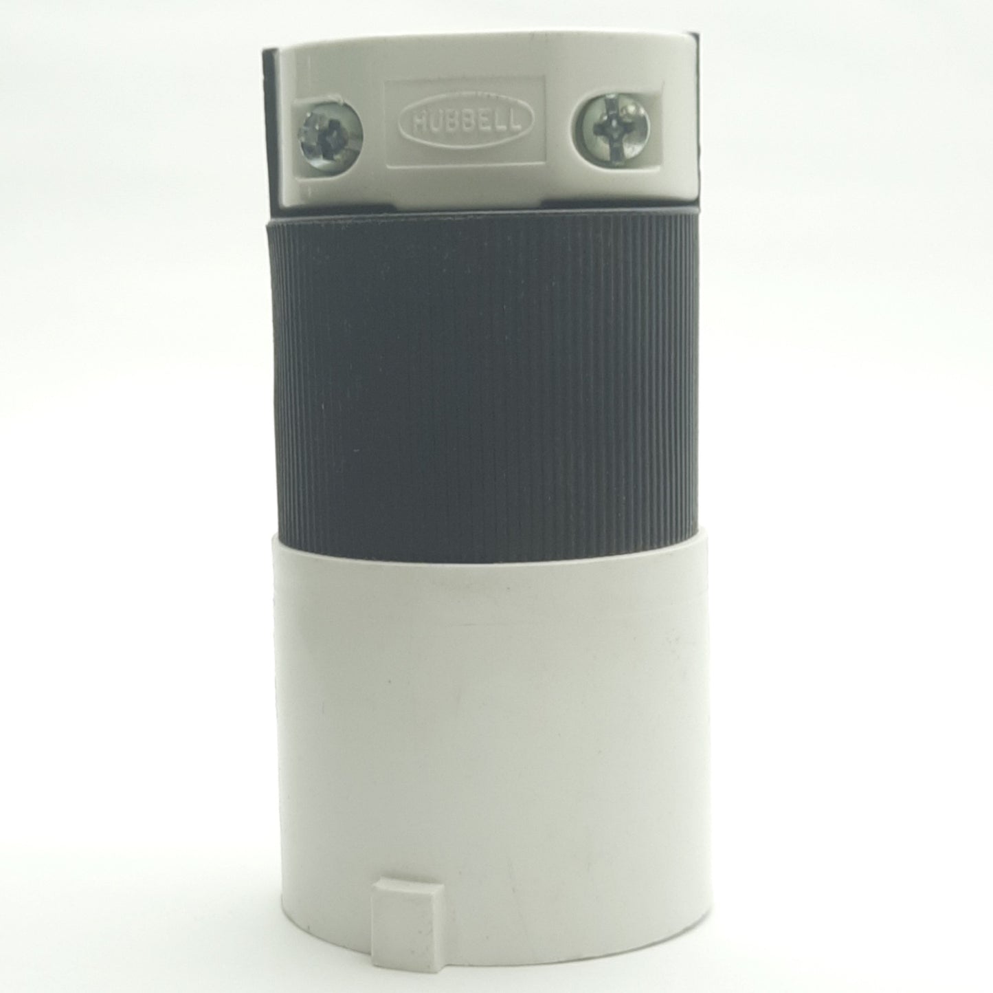 Used Hubbell HBL2311S Twist-Lock Plug w/ Safety Shroud, 2-Pole, 3-Wire, 125VAC, 20A