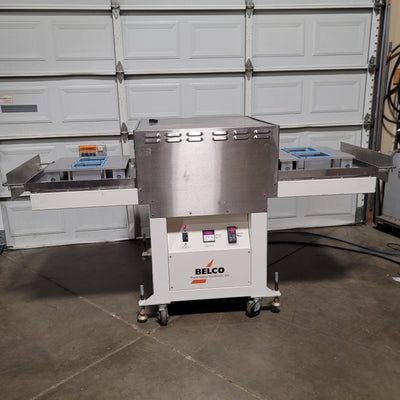 Used Belco BM 3025 2-Station Medical Tray Sealer 30" x 25" Platen, 240VAC 40A 1-Ph