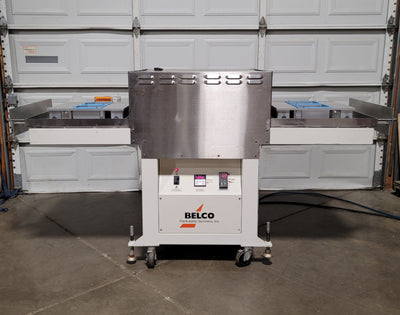 Used Belco BM 3025 2-Station Medical Tray Sealer 30" x 25" Platen, 240VAC 40A 1-Ph
