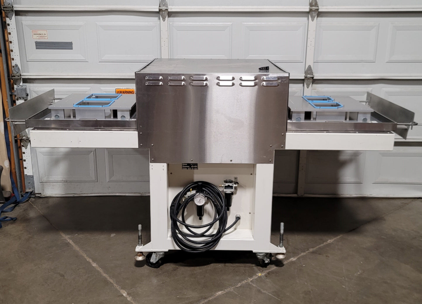 Used Belco BM 3025 2-Station Medical Tray Sealer 30" x 25" Platen, 240VAC 40A 1-Ph