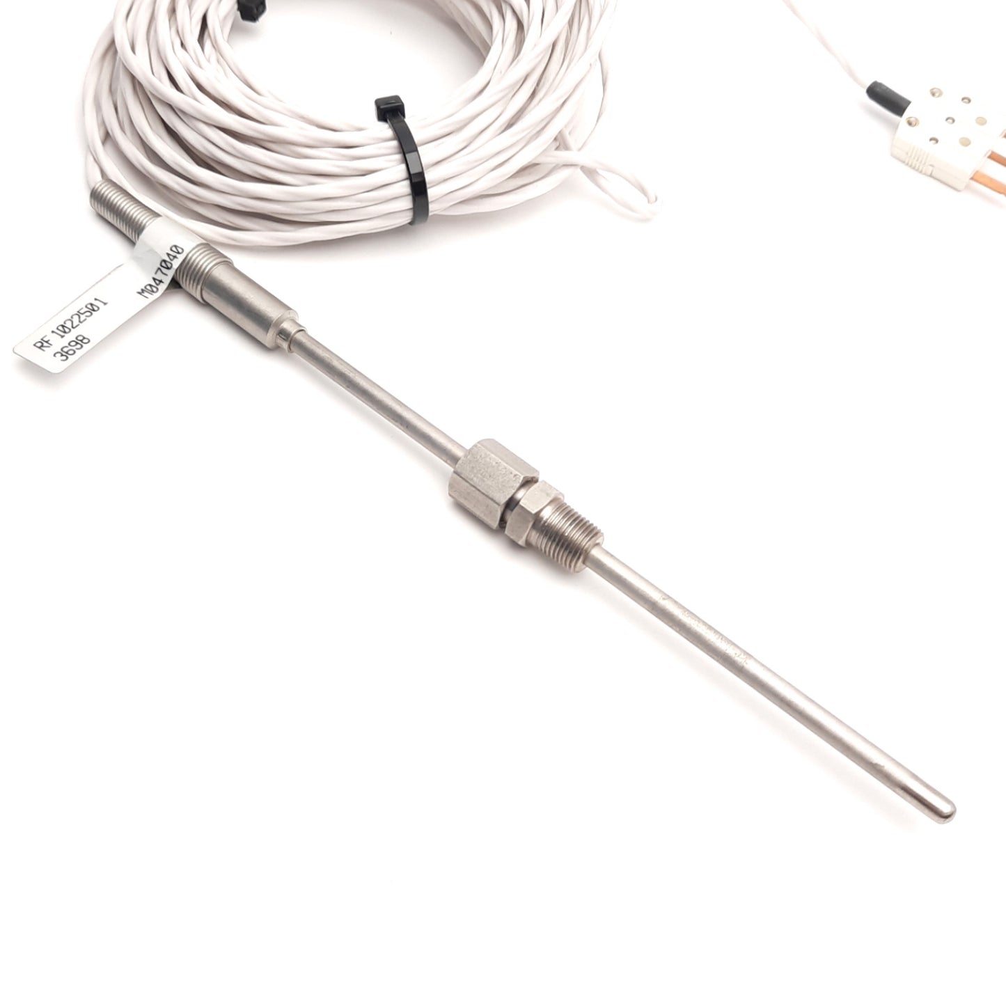 Used Watlow RF1022501 RTD 0.188" x 6" Sheath, 3 Wire, 100Ω, 30Ft Leads, 1/8" NPT