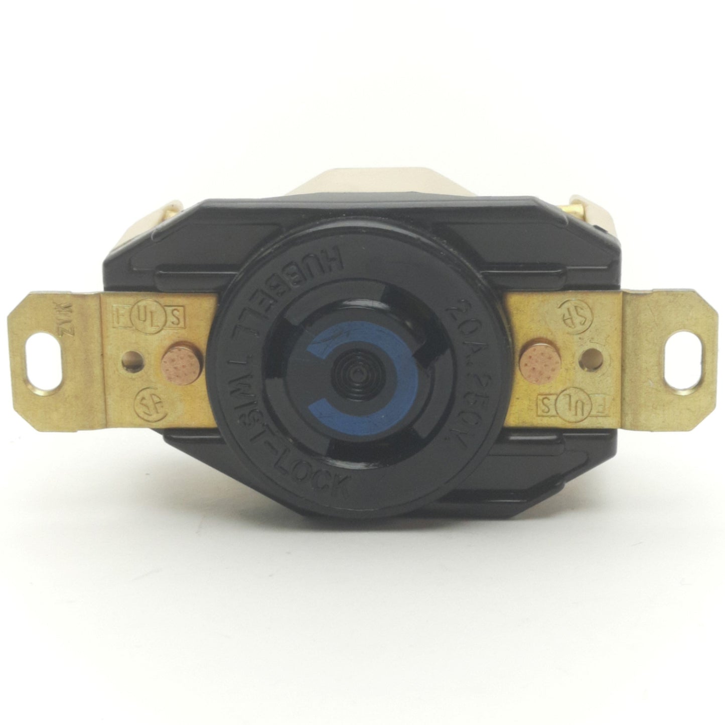 Used Hubbell HBL2320 Twist-Lock Receptacle, 2-Pole, 3-Wire Ground, 20A, 250V, L6-20R