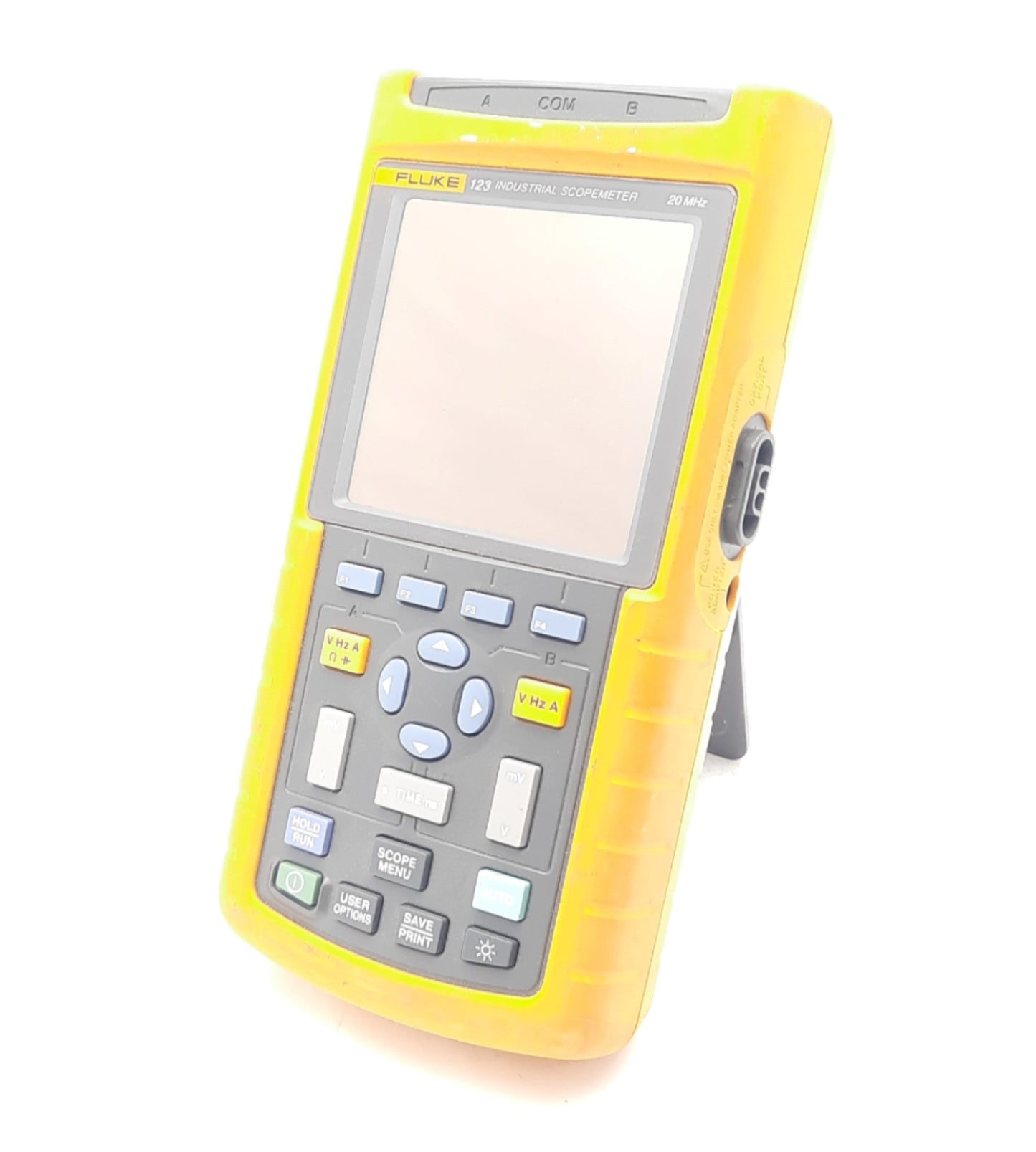 Used Fluke 123 Industrial Scopemeter 20mhz 10-21VDC 5W 8 Bit 5mm Jack IP51