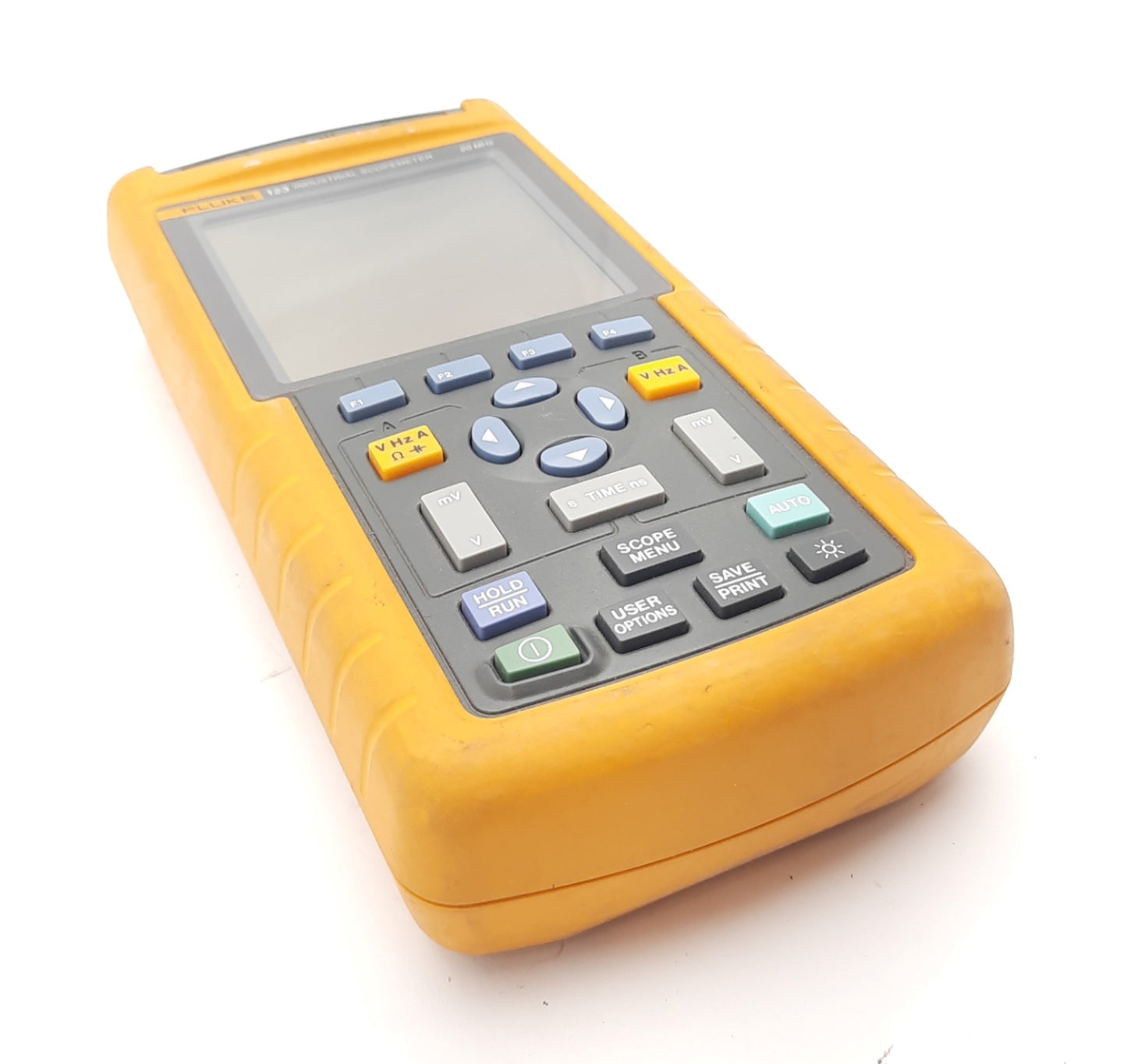 Used Fluke 123 Industrial Scopemeter 20mhz 10-21VDC 5W 8 Bit 5mm Jack IP51