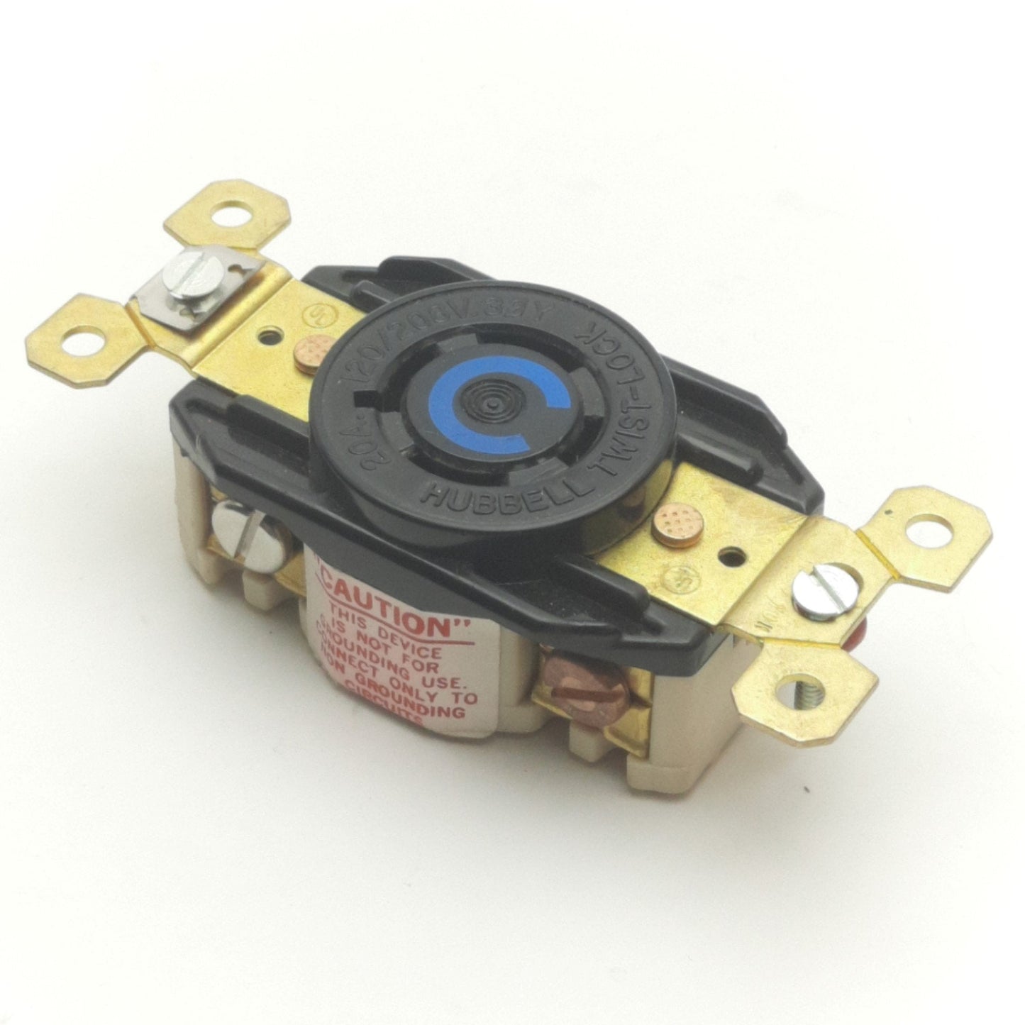 Used Hubbell HBL2440 Twist-Lock Receptacle, 4-Pole, 4-Wire, 20A, 208VAC, L18-20R