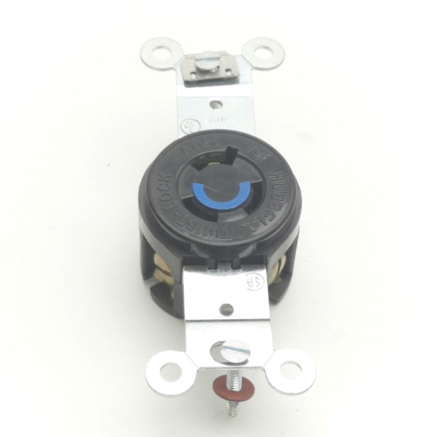 Used Hubbell HBL4560 Twist-Lock Receptacle, 2-Pole, 3-Wire, 15A, 250VAC, NEMA L6-15R