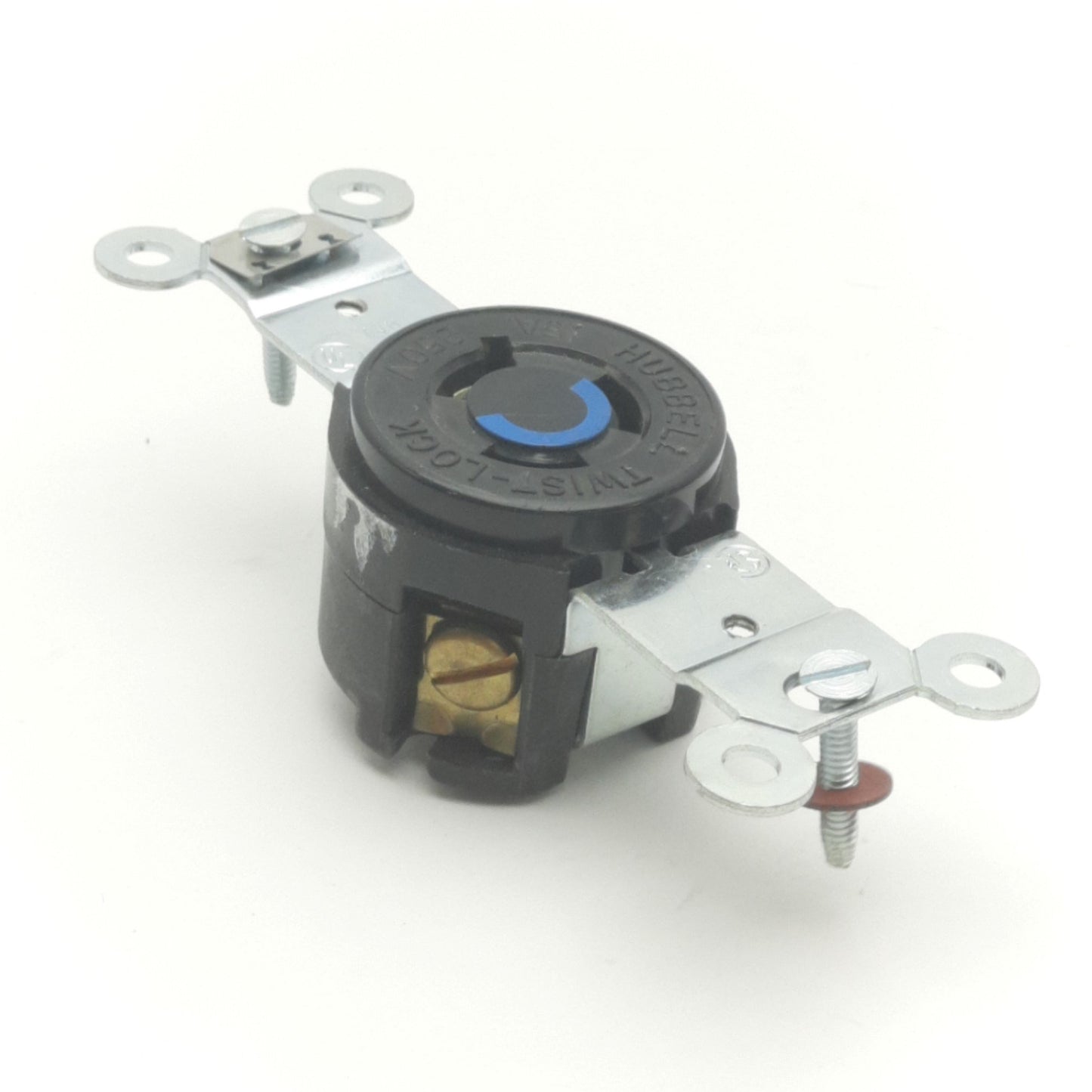 Used Hubbell HBL4560 Twist-Lock Receptacle, 2-Pole, 3-Wire, 15A, 250VAC, NEMA L6-15R