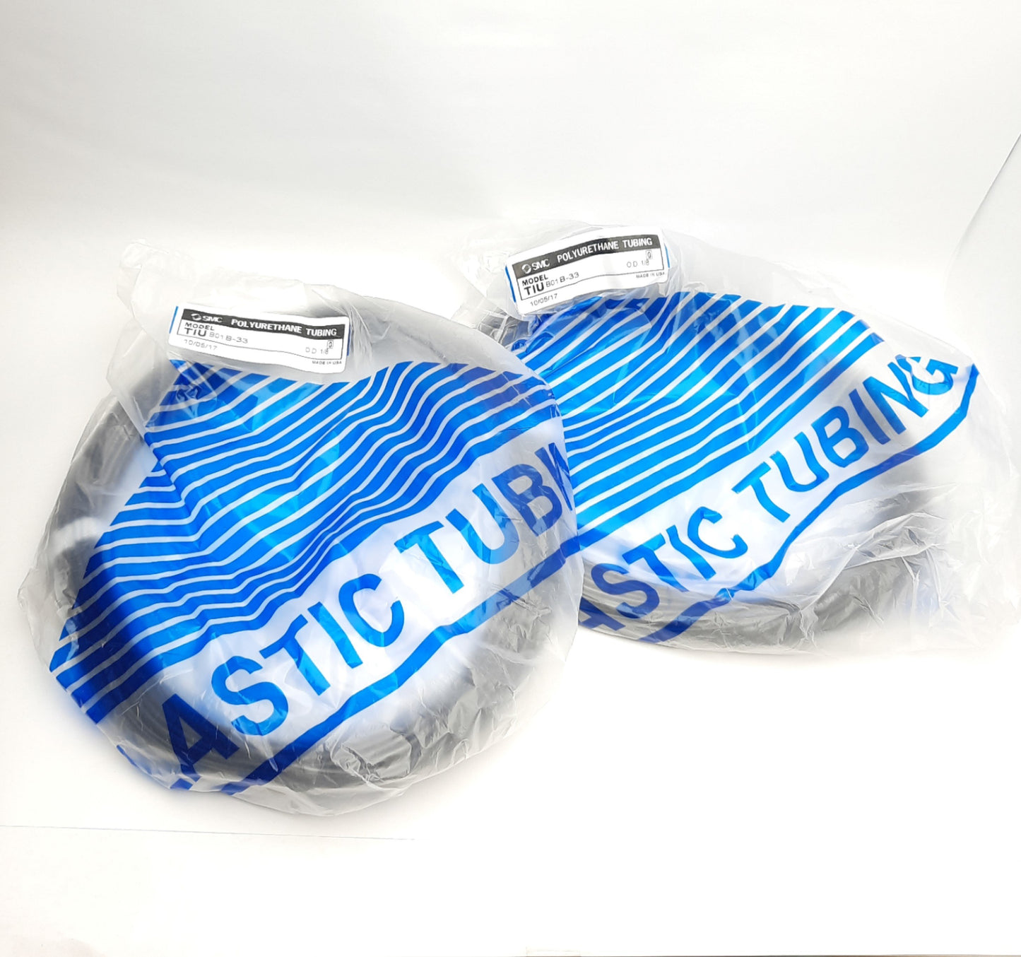 New Lot of 2 SMC TIUB01B-33 Polyurethane Tubing 1/8" Outer Diameter, 100Ft Length