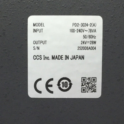Used CCS PD2-3024-2 LED Light Control Power Supply 2-Channel 100-240VAC In, 24VDC Out
