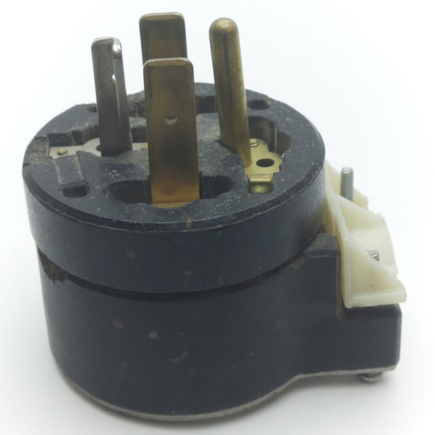 Used Hubbell NEMA14-30P Angled Male AC Plug, 3-Pole, 4-Wire, 30A 125/250VAC