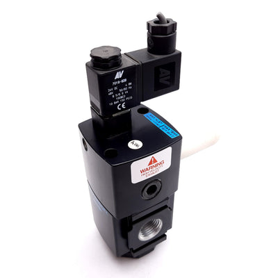 Used Wilkerson E18-04-EC00 Slow-Start Quick Dump Valve, 24VDC, 150psi Max, 1/2" NPT