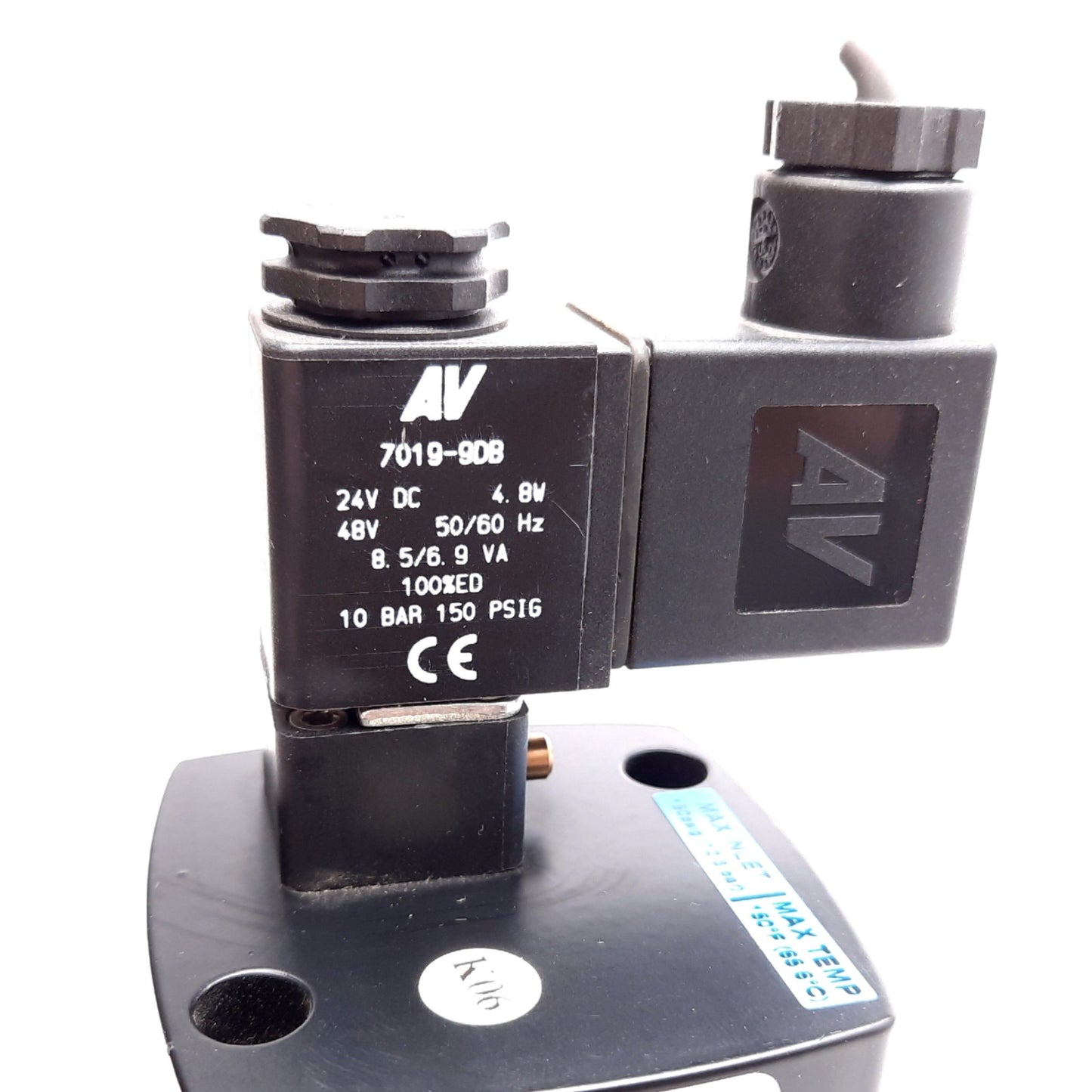 Used Wilkerson E18-04-EC00 Slow-Start Quick Dump Valve, 24VDC, 150psi Max, 1/2" NPT