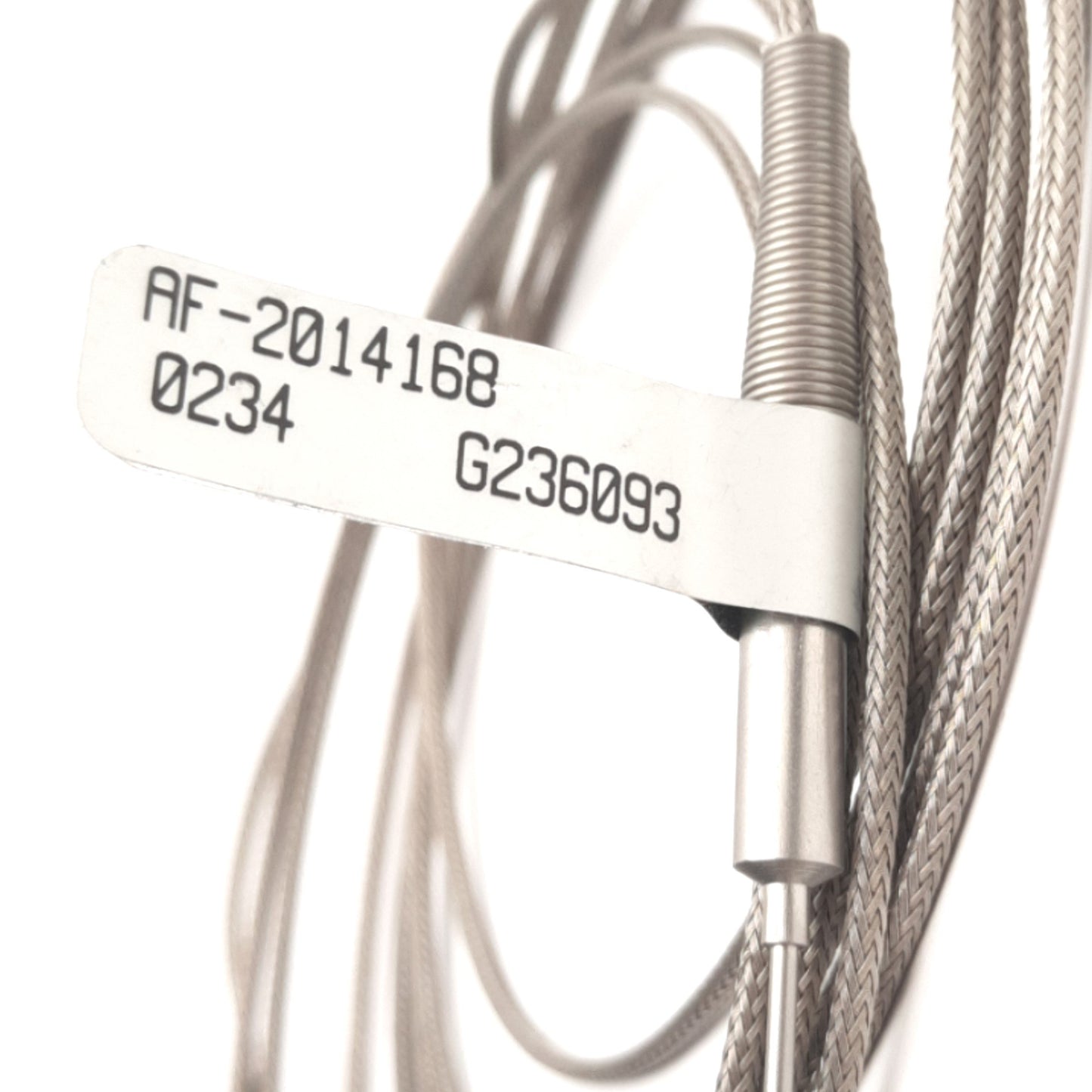 Used Watlow AF-2014168 Type J Thermocouple 0.063" x 2" Sheath, 1/8" NPT, 11Ft Lead
