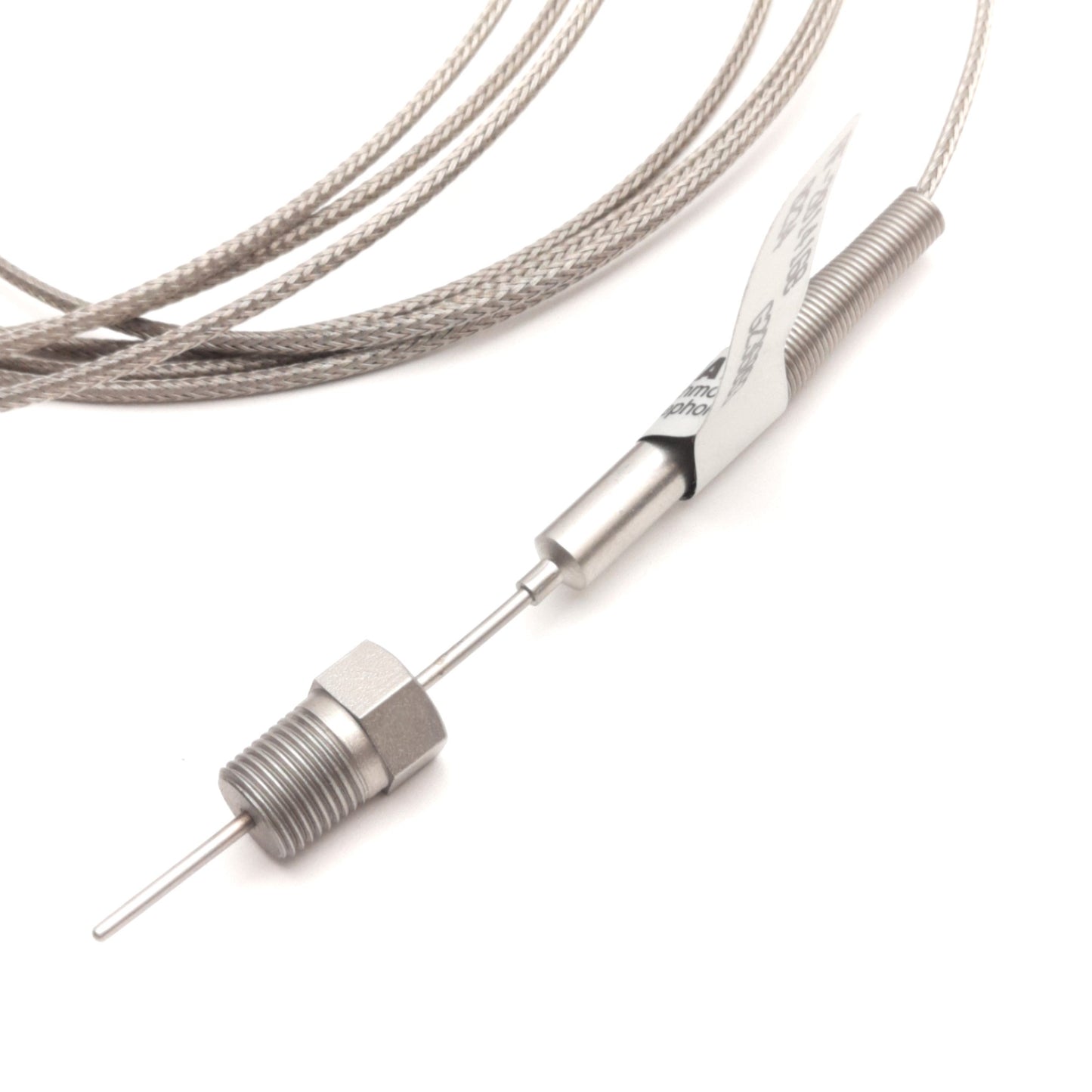 Used Watlow AF-2014168 Type J Thermocouple 0.063" x 2" Sheath, 1/8" NPT, 11Ft Lead